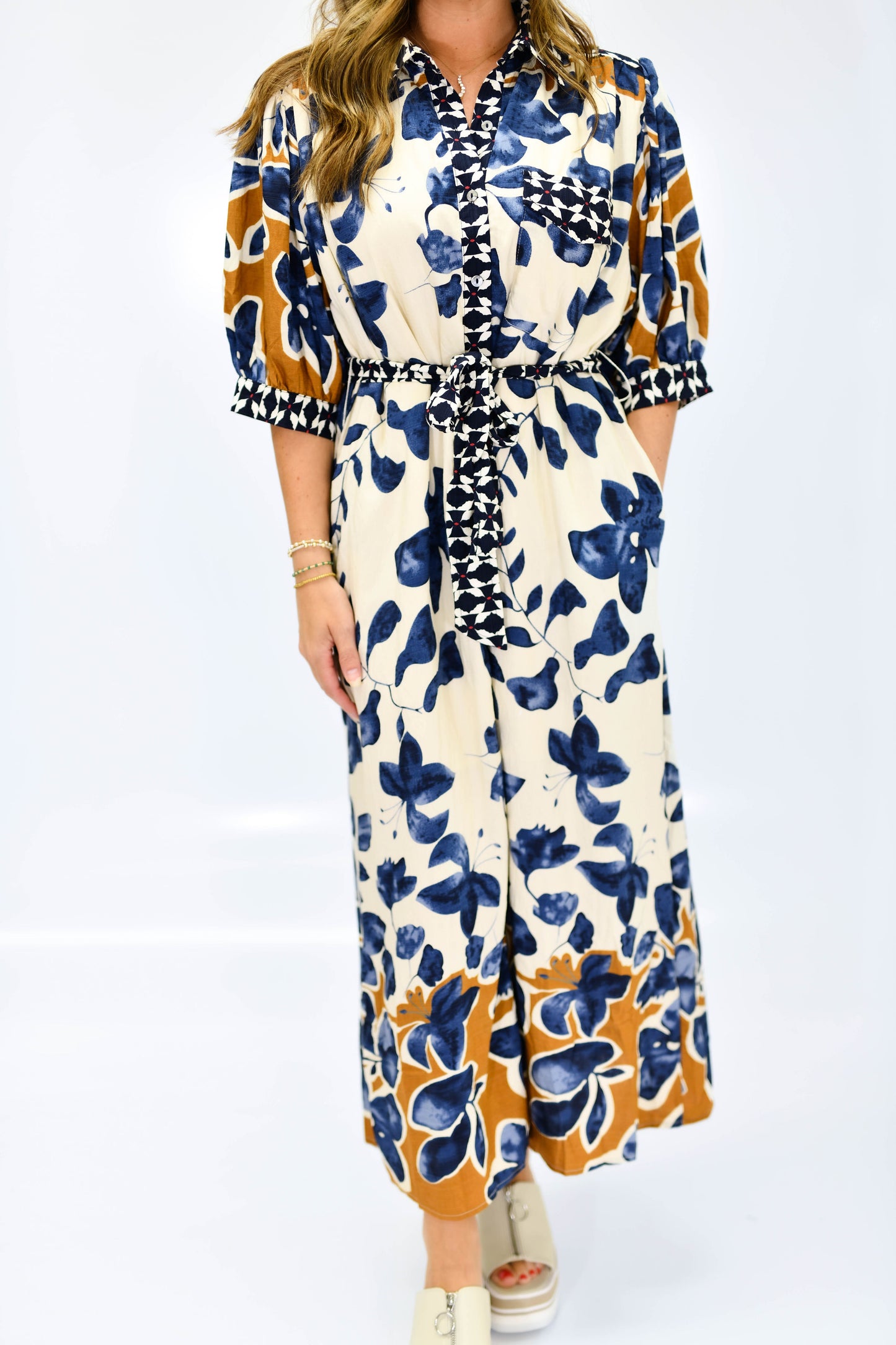 The Indigo Bloom Midi Dress