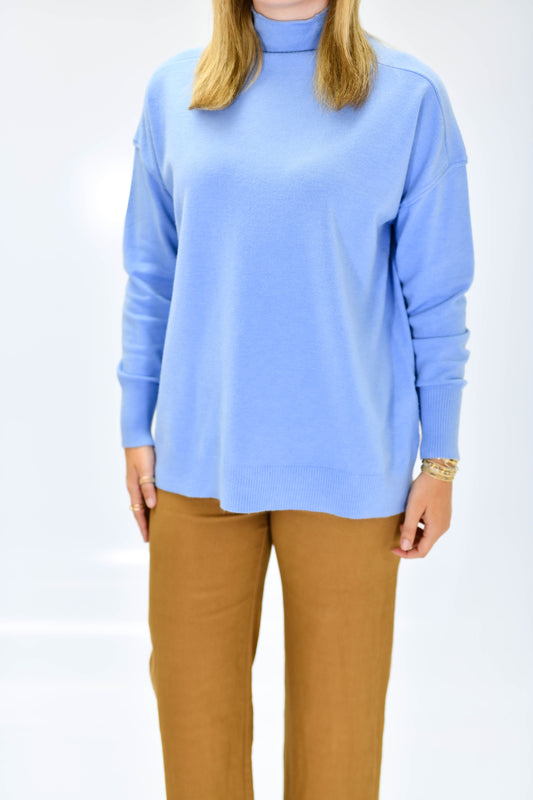 The Lessie Roll Neck Sweater - Blue