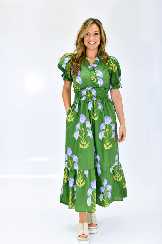 Meadow Bloom Midi Dress