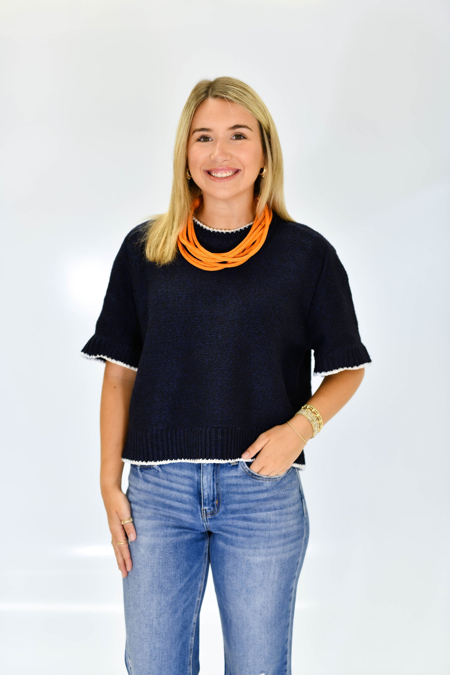 Indigo Edge Knit Top