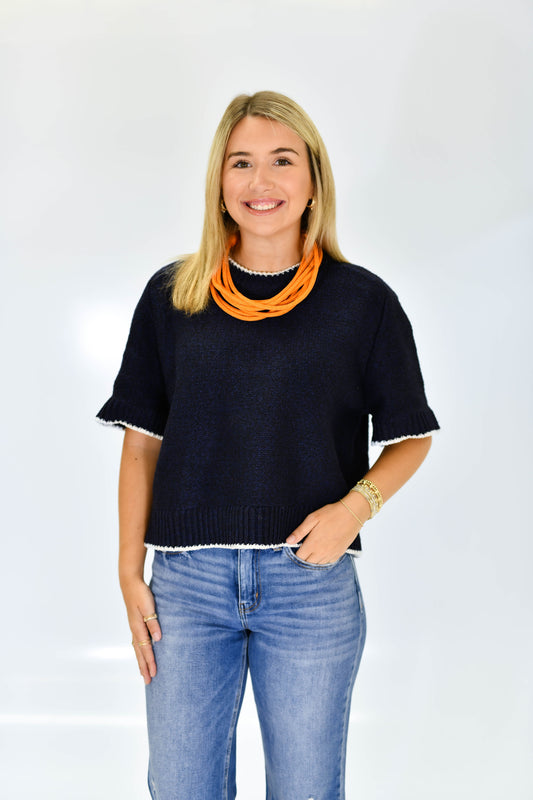 Indigo Edge Knit Top