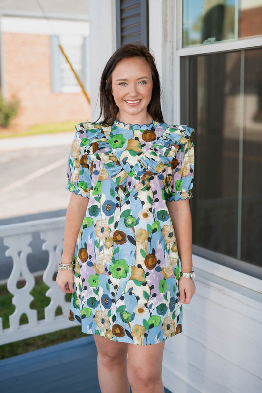 The Harrison Dress in Blue