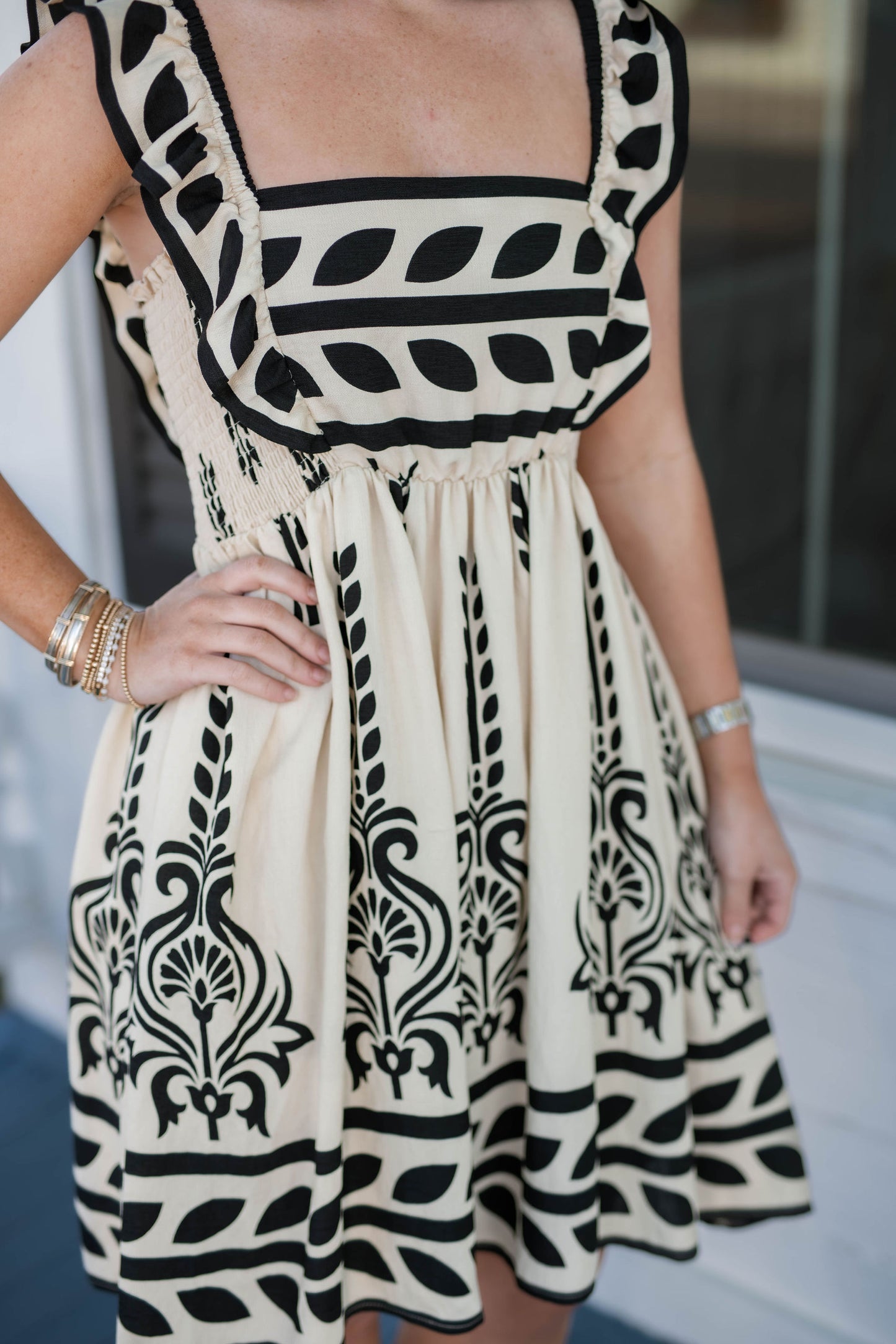 The Allison Dress in Ecru