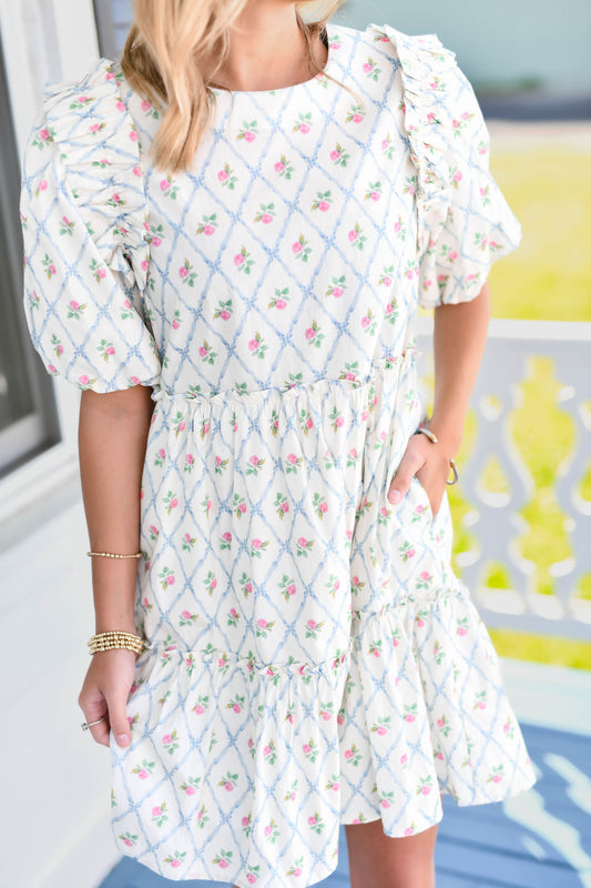 The Mandy Dress in Off White