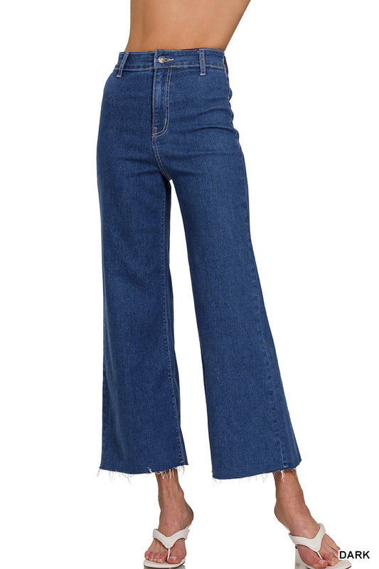 The Ava Cropped Flare in Denim