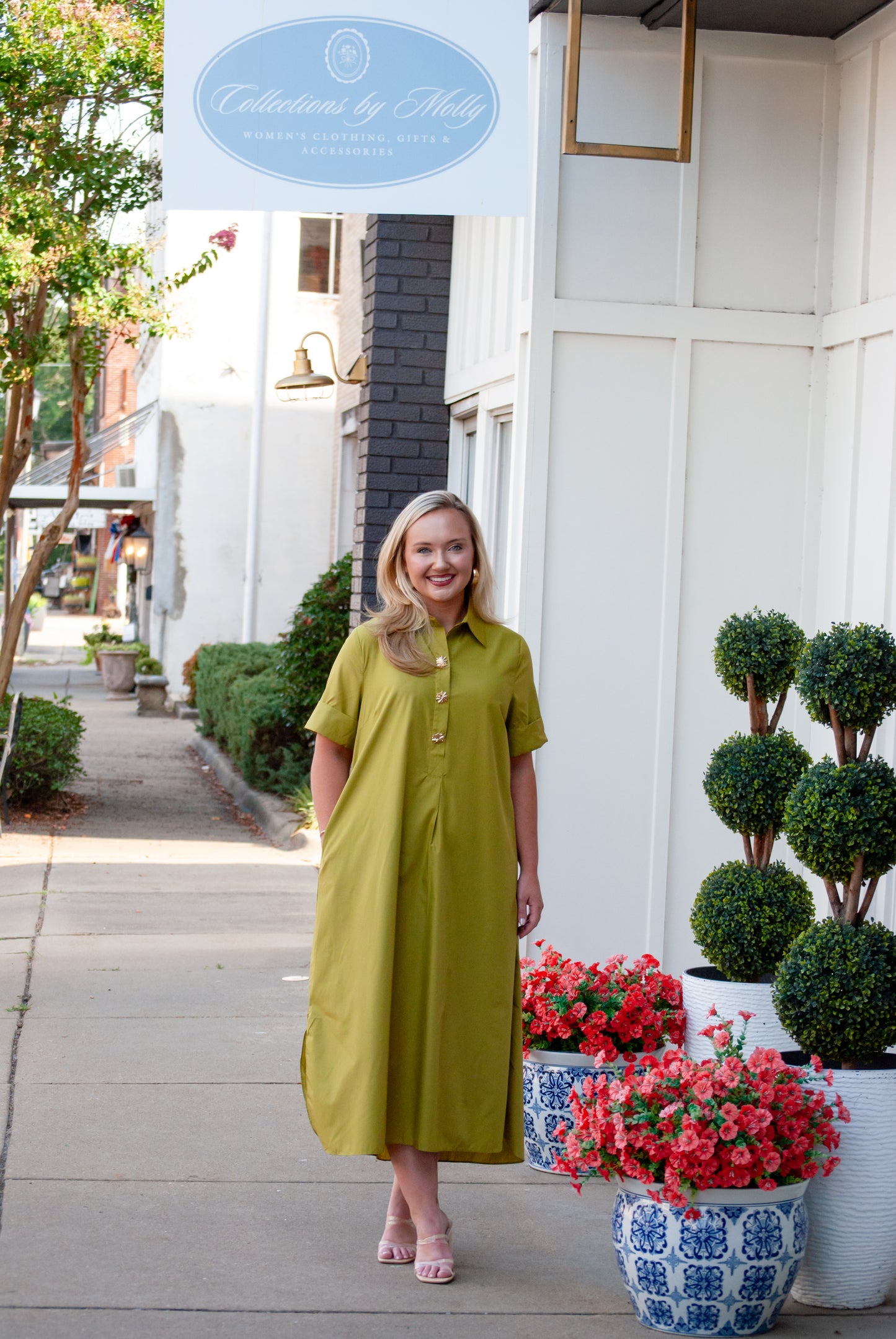 The Lime Light Dress in Martini Olive