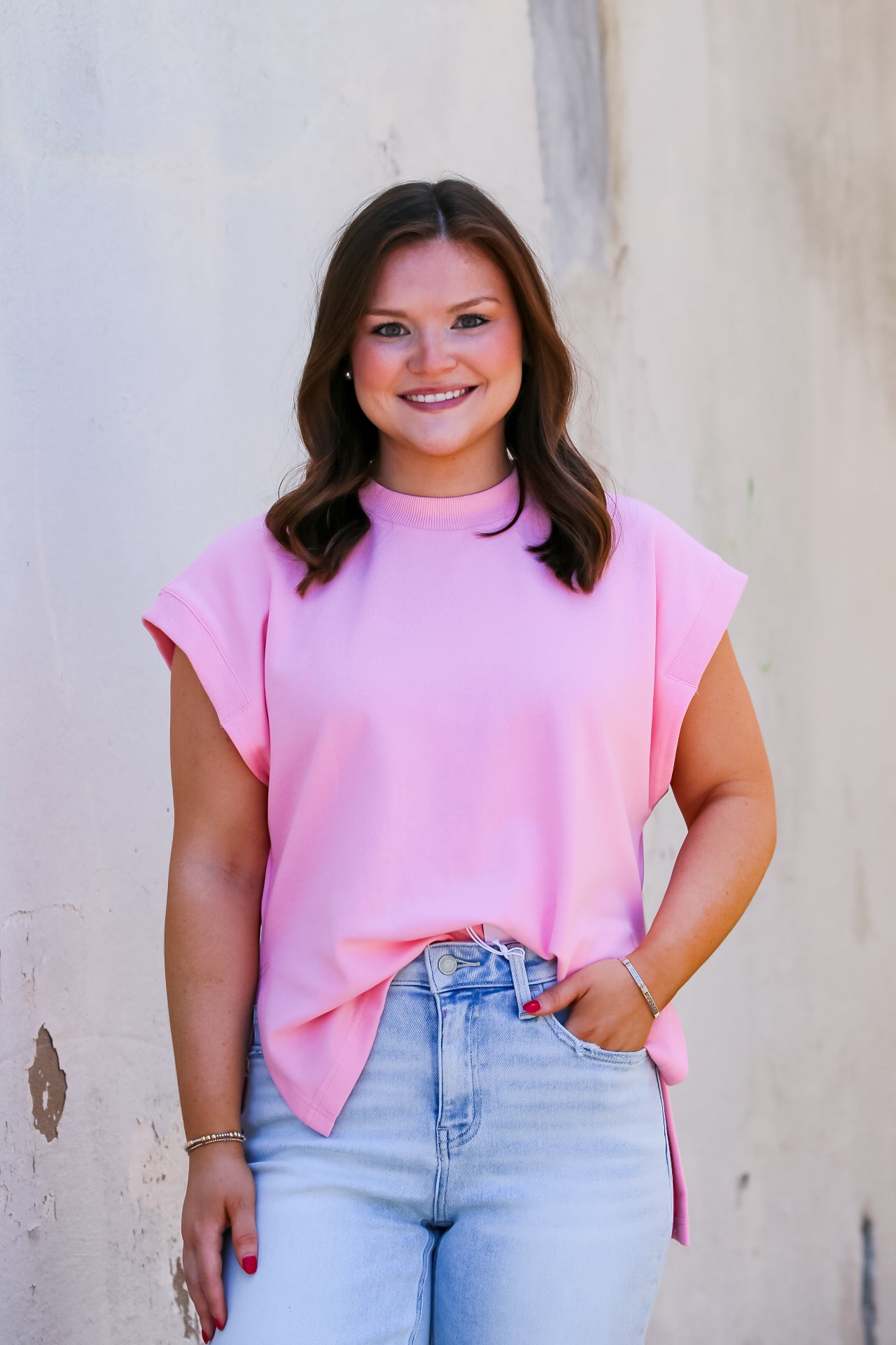 Everyday Pullover Top in Pink