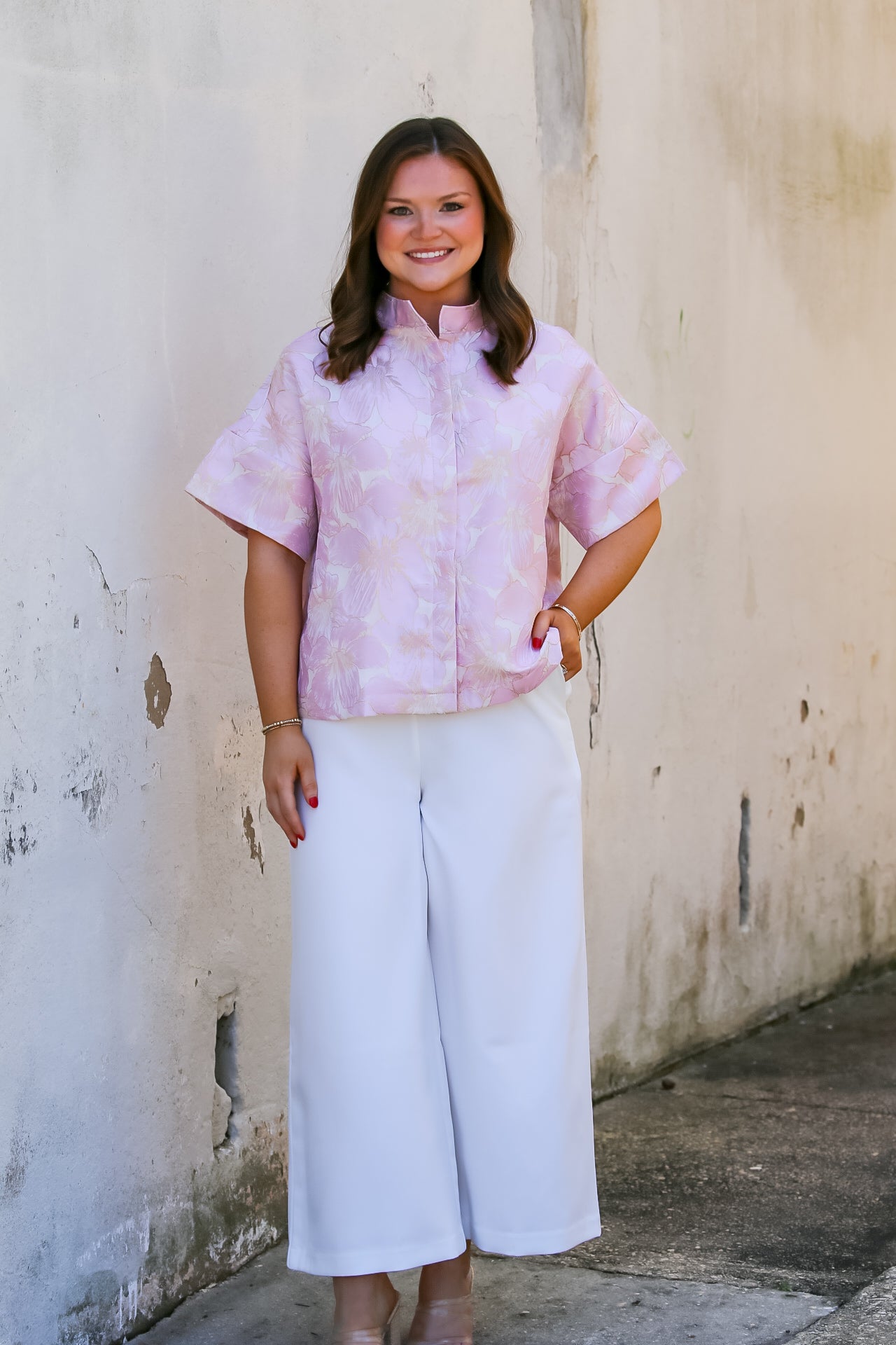 The Romantic Garden Top in Pink