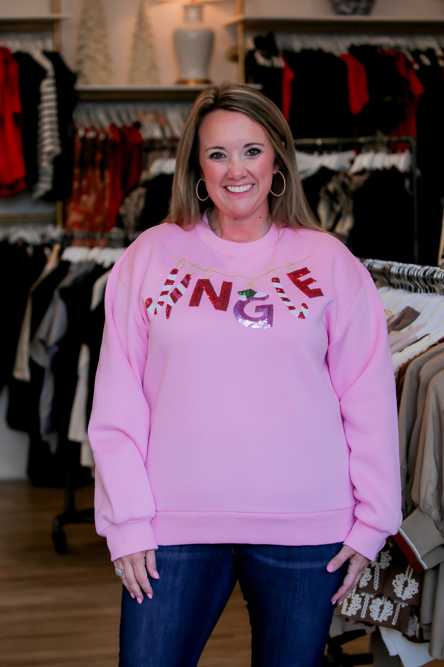 Jingle Oversized Sequin Sweatshirt