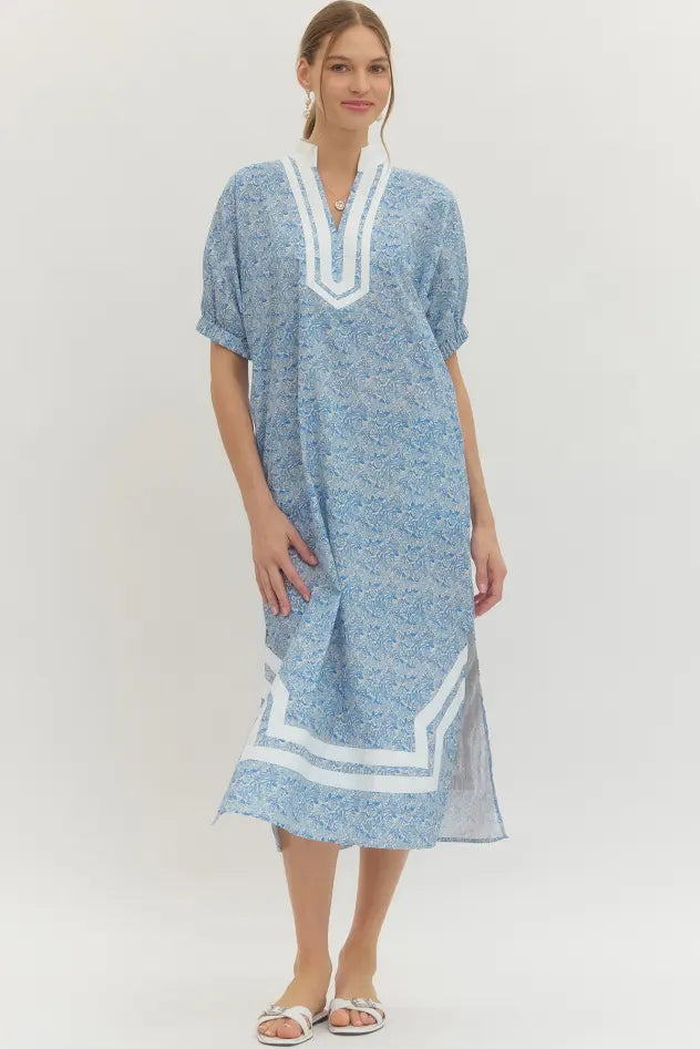 The Palm Beach Midi- Blue