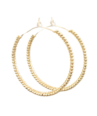 Metal Beaded Hoops