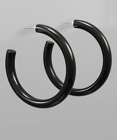 The Color Coat Hoop in Black