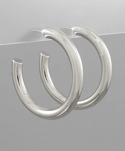 The Raya Hoop in Silver