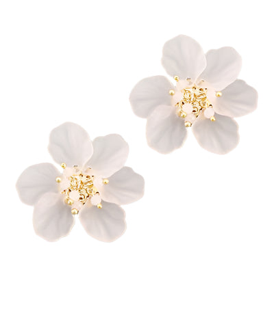 Matte Acrylic Flower Earrings