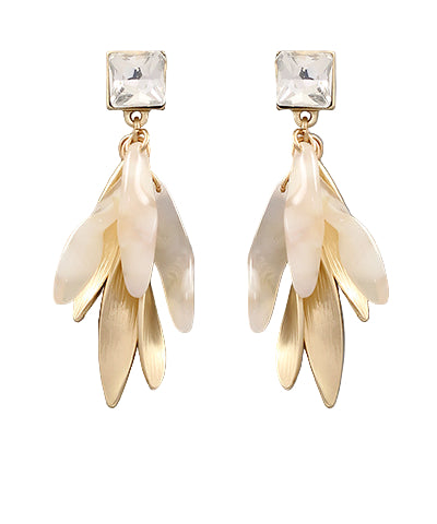 Crystal & Flower Earrings