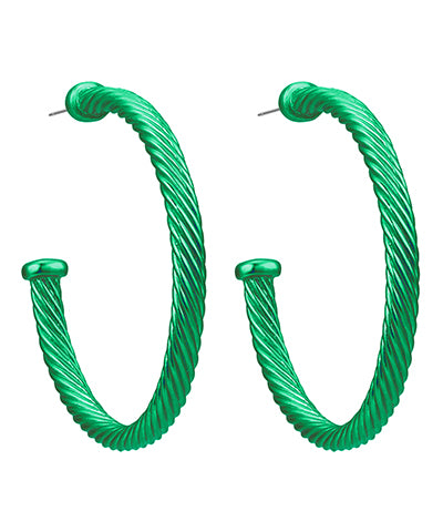 Color Cable Hoops in Green