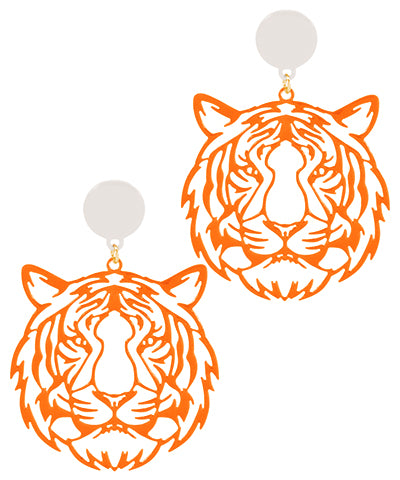 The Aubie Earring in Orange