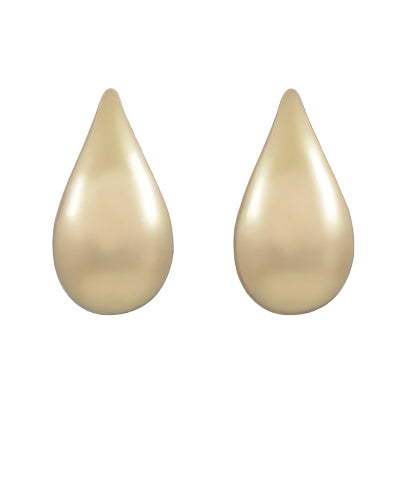 Bold Teardrop Earrings-Gold