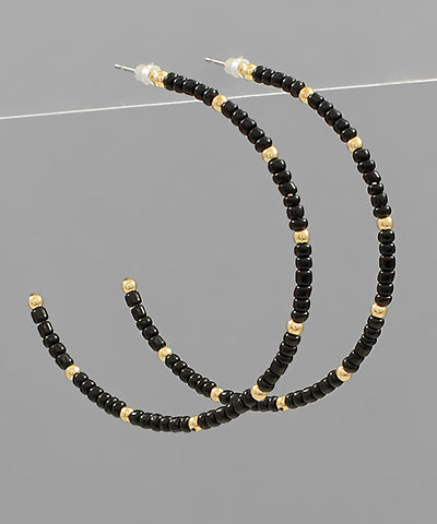 The Perri Hoop in Black