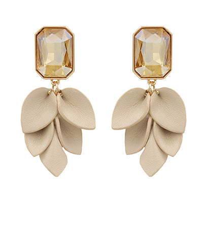 The Naomi Earring in Beige