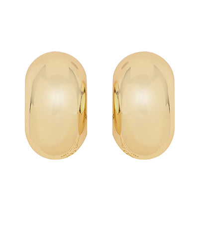 Bean Shape Dome Earrings