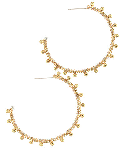 Dotted Texture Metal Hoops
