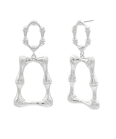 Silver Bamboo Earrings