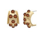 Antique Stone Hoops- Brown