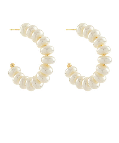 Linked Pearl Hoops