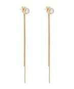 Crystal & Snake Chain Drop Earrings