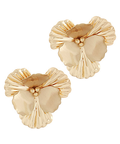 Flower Textured Earrings