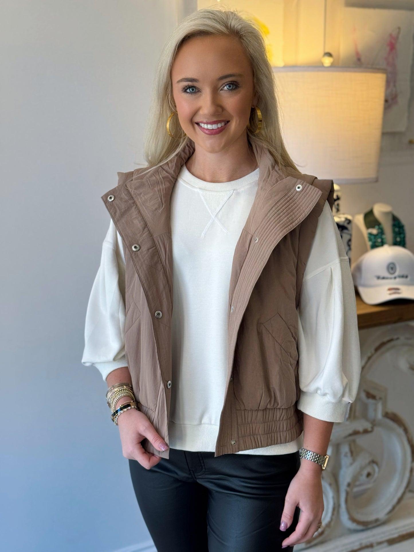 The Maggie Mocha Vest