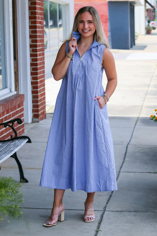 The Nantucket Dress in Blue