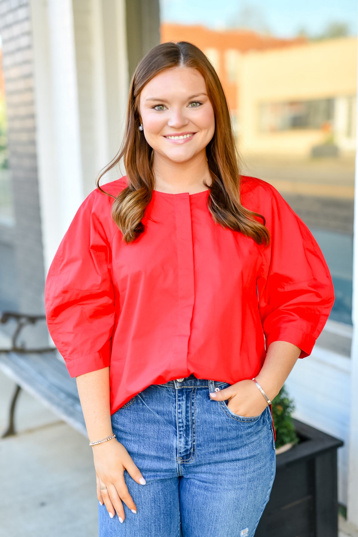 The Chestnut Lane Top in Red