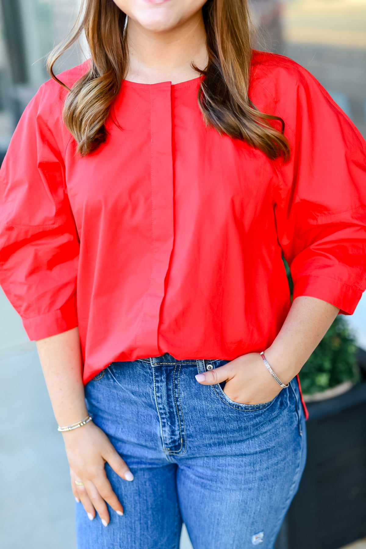 The Chestnut Lane Top in Red