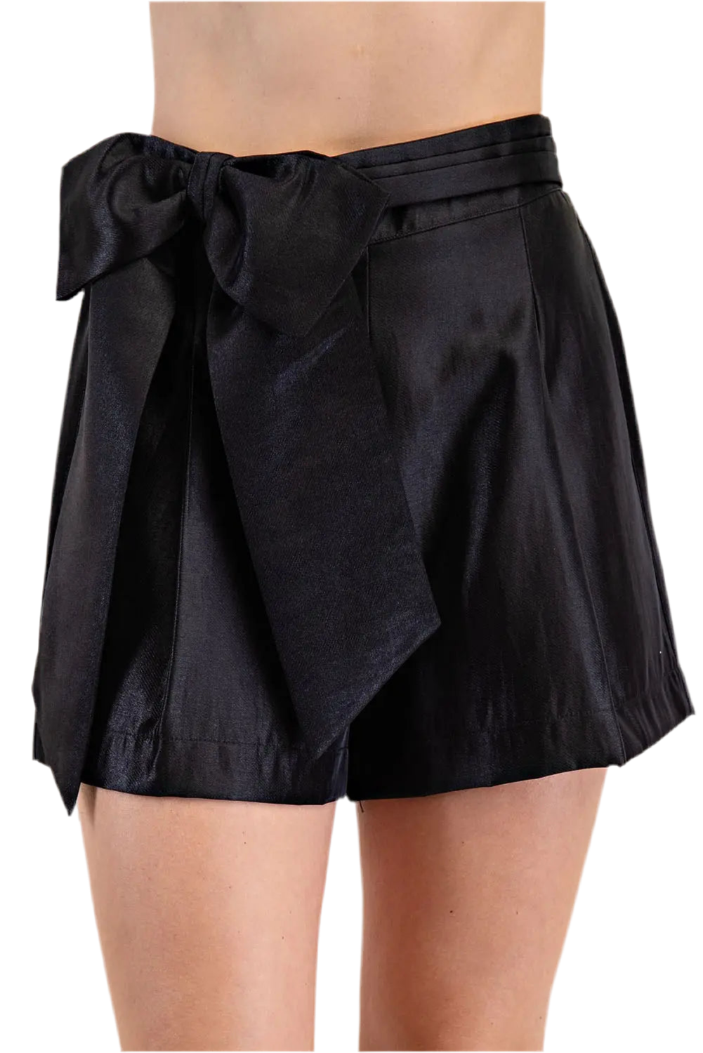 Black Bow-Tied Shorts