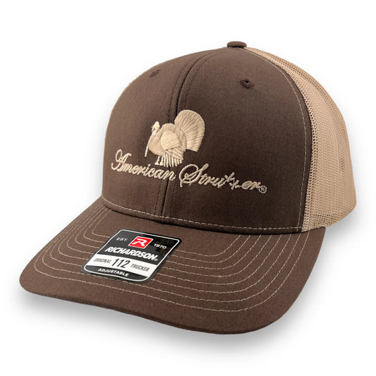 'Flatline' Snapback Hat-Brown and Tan