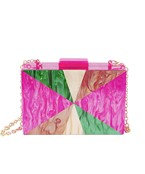 The Reese Clutch In Fuchsia Multi