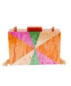 The Reese Clutch In Orange Multi