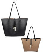 The Kelly Large Tote In Black/Khaki