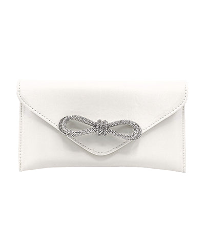Rhinestone Bow Clutch