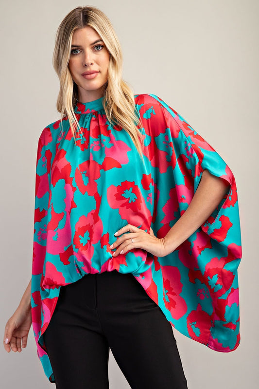 The Kathy Blouse in Turquoise