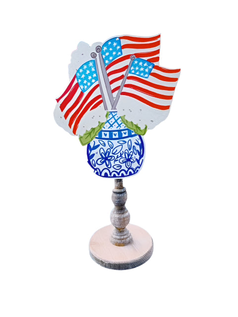 4th Flags Hydrangea Topper