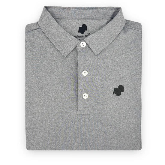 American Strutter® Performance Polo- Heather Gray