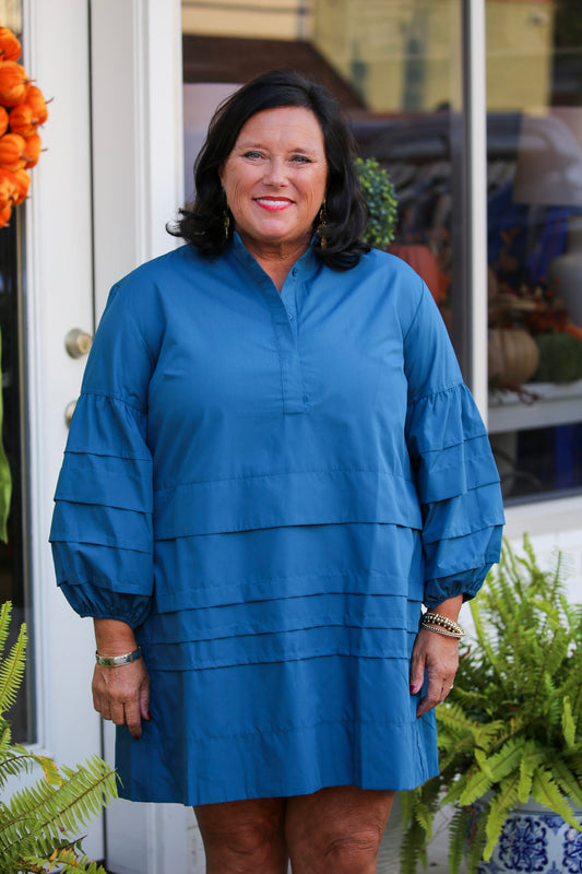 The Harper Dress-Teal