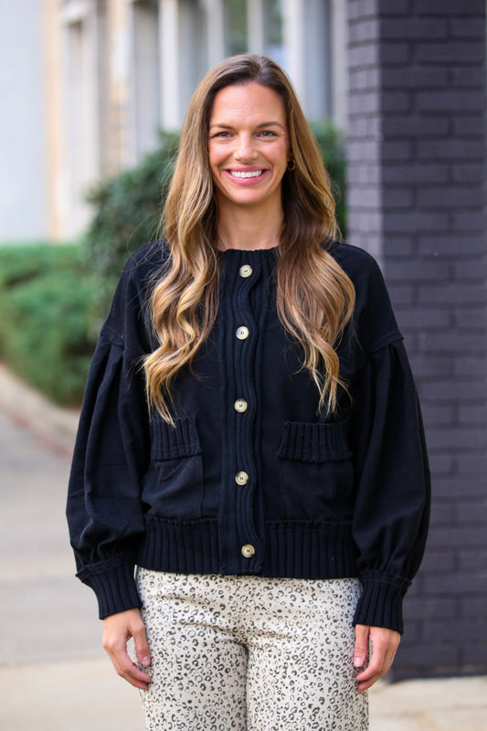 The Lennox Cardigan-Black