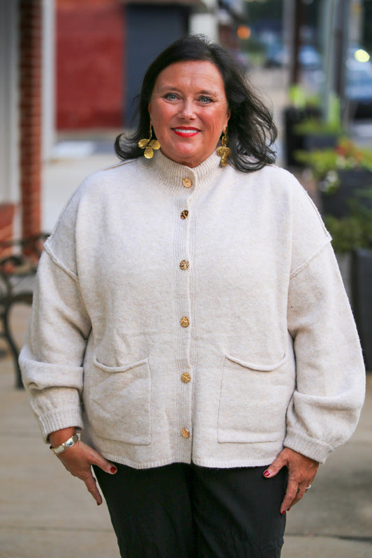 The Waverly Cardigan-Oatmeal