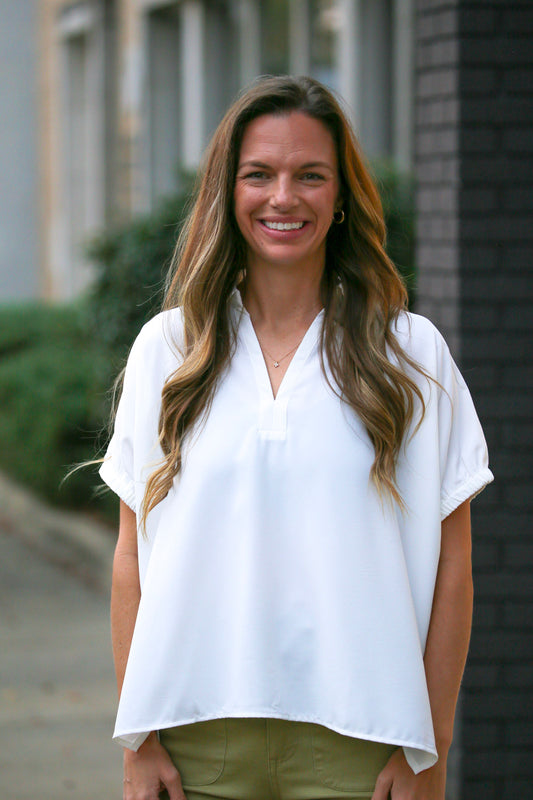 The Sage Society Top-White