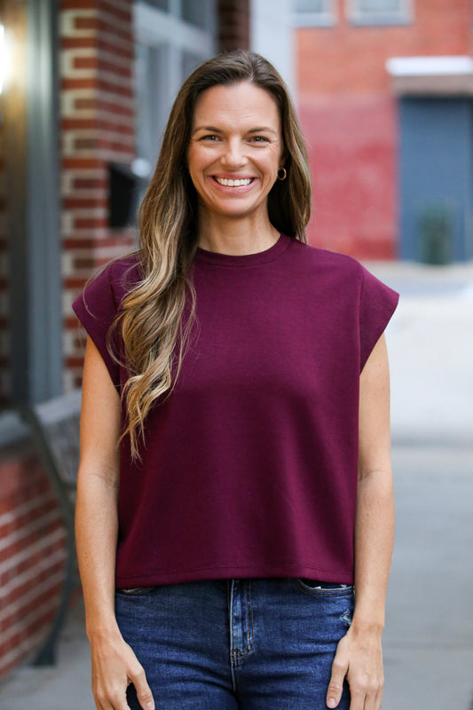 Bold Basics Top in Merlot