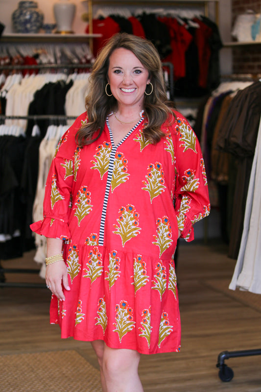 Floral Detail Shirt Dress